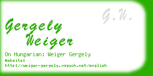 gergely weiger business card